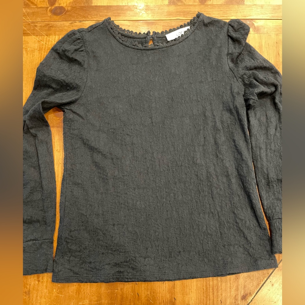 Loft Black Lace Top